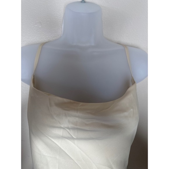 Stacees Champagne Slip Dress Criss Cross Back‎ Wedding Special Occasion US4 - Picture 5 of 9
